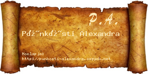 Pünkösti Alexandra névjegykártya
