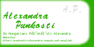 alexandra punkosti business card