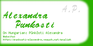 alexandra punkosti business card